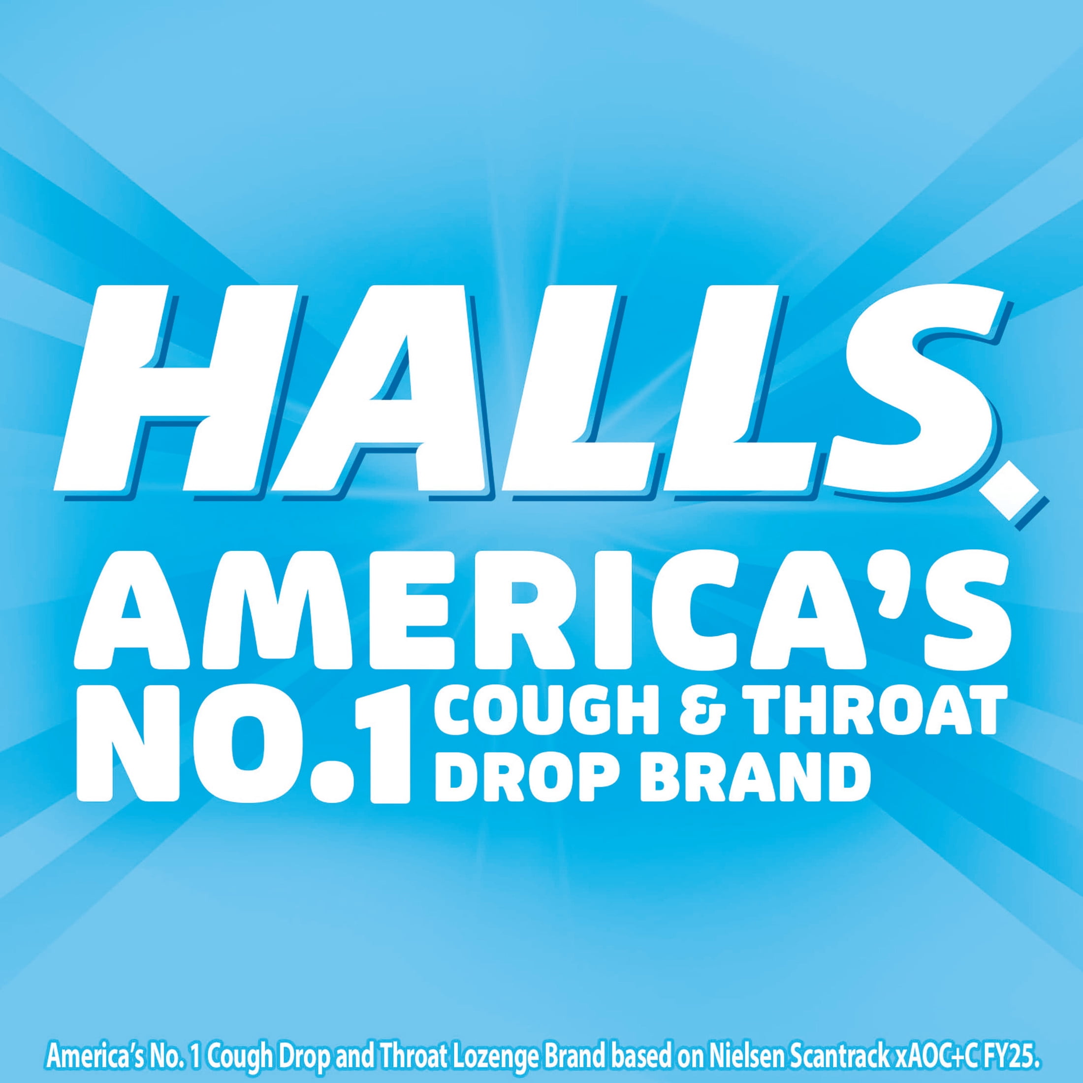 HALLS Cough and Throat Relief Mountain Menthol Sugar Free Cough Drops, Value Pack, 70 Drops