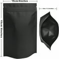 thumbnail image 2 of ACDANC 100pcs Black Mylar Bags,4 x 6 Inches Resealable Smell Proof Bags with Tear Notch,Aluminum Foil Zipper Lock Pouch for Tea,Coffee,Beans and Candy (100pcs,4×6 inches), 2 of 4