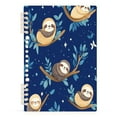 thumbnail image 2 of WOBOGO Cute Cartoon Sloth Pattern with Blue Background Notebook College Horizontal Grid Paper Ink Spill Resistant Water Resistant Cover 8.3x5.7x0.4in, 2 of 8