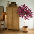 thumbnail image 3 of Nearly Natural Bougainvillea Artificial Potted Tree - 7' - Pink and Green, 3 of 7