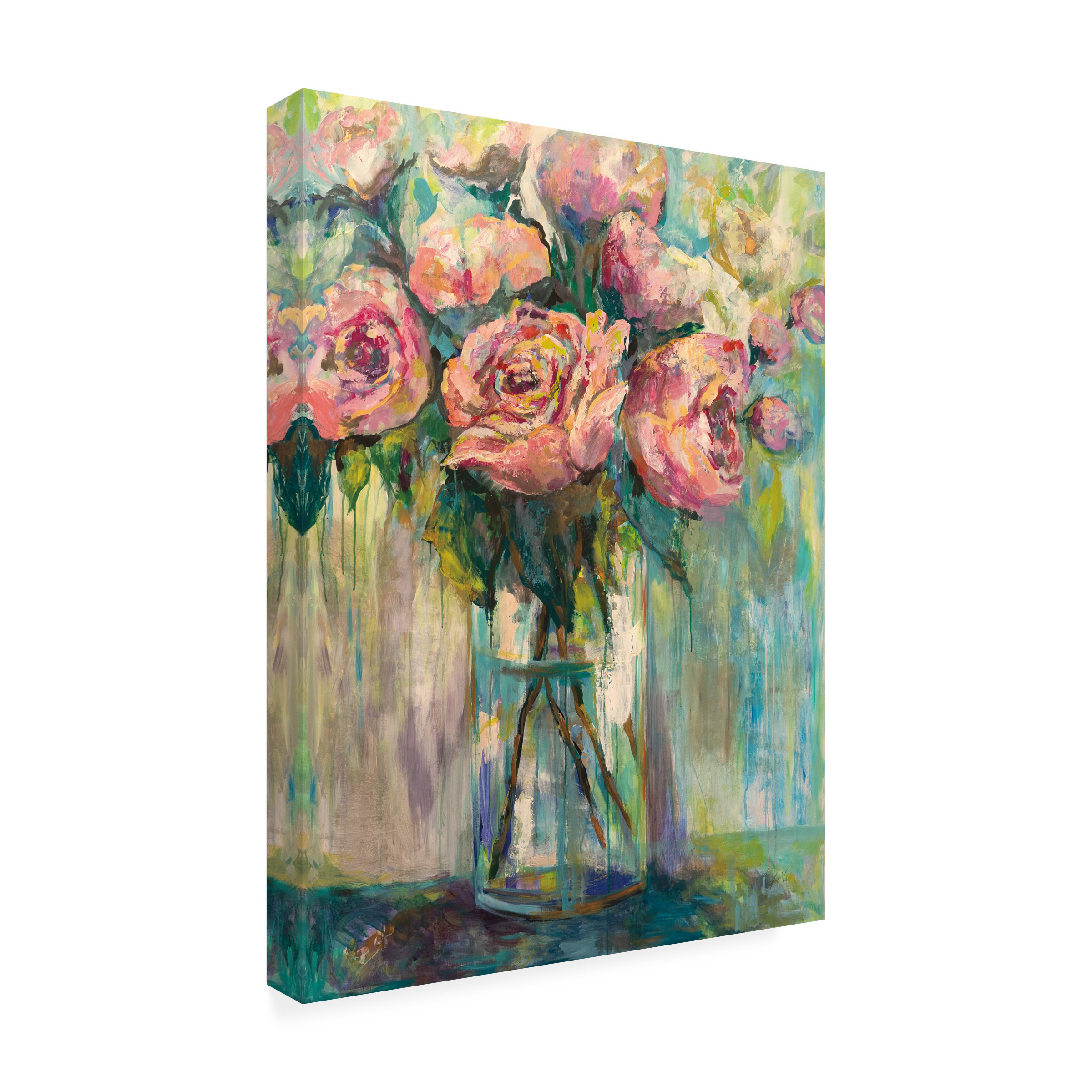 Trademark Fine Art 'Peony Play' Canvas Art by Jeanette Vertentes