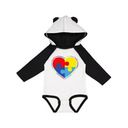 

Inktastic Autism Puzzle Heart Gift Baby Boy or Baby Girl Long Sleeve Bodysuit