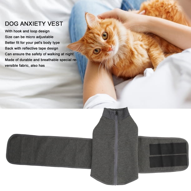Ropa Cómoda Para Perros, Ajustable Para Reducir La Ansiedad, Mantener La Calma, Chaleco Para La Ansiedad Del Perro, Cinta Reflectante Elástica Con Gancho Y Bucle Para Exteriores