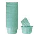 thumbnail image 1 of 50pcs 3.5oz Moldes para Magdalenas de Papel de Tamaño Estándar Envoltorios Antiadherentes Desechables para Tartas Bodas Cumpleaños Navidad Postres Azul Verde, 1 of 6