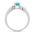 thumbnail image 5 of 14k White Gold Oval Blue Topaz And Diamond Ring, 5 of 6