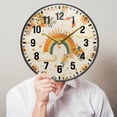 thumbnail image 6 of Yayeee Wall Clock Battery Operated 9.5" Silent Quartz Non-Ticking for Living Room Decor, Retro Rainbow, 6 of 8