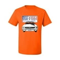 thumbnail image 2 of Wild Bobby, Ford Mustang Country USA 1964 Vintage American License Plate, Cars and Trucks, Men Graphic Tee, Orange, 3X-Large, 2 of 4