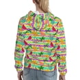thumbnail image 7 of Lsque Multicolored Tropical Pattern Casual Women's Hoodie,Hooded Sweatshirt with Kangaroo Pocket,Pullover Hoodie with Eye-catching Drawstrings-X-Large, 7 of 7