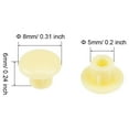 thumbnail image 4 of Uxcell 5mm Dia Yellow Plastic Locking Hole Plug Button Top Flush Type Screw Cap Cover 100 Pack, 4 of 5