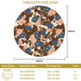 thumbnail image 3 of Pioneer Flower Floral Print Pattern Round Tablecloth 60 X 60 Inch, Wrinkle Resistant Wipeable Table Cloth for Kitchen Dining Picnic Patio Party, 3 of 6