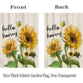thumbnail image 4 of Wood Sunflower Garden Flag 28x40 Inch Double Sided Animal Bee King House Flag Sunflowers Floral Large Flag Burlap Decor for Outdoor Yard Hello Honey Farmhouse Outside Flags Garden Banner (Honey), 4 of 5