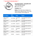 thumbnail image 2 of Turn Signal Switch - Compatible with 1989 Chevy Camaro, 2 of 2