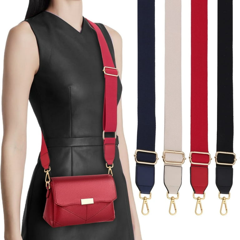 Luxtrada Women Wide Purse Strap Shoulder Bag Belt Strap Crossbody  Adjustable Replacement Handbag Handle (Beige)