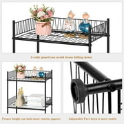 4 Tier Bathroom Storage Rack Wire Shelving Unit Organizer, Black