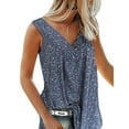 thumbnail image 3 of Jumpingount Tanktop Sin Mangas Estampado Camiseta Sin Mangas Cuello Cuello Mujer Verano Mujer Chaleco Verano Prendas para la parte del cuerpo azul oscuro SG Jumpingount AP002122-20, 3 of 6