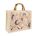 thumbnail image 2 of YIFEI Bamboo Handle Sequin Embroidered Floral Tote Bag Evening Handbag for Wedding Party, 2 of 6