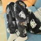 thumbnail image 1 of Pantalon de pyjama épais Hello Kitty, Sanurgente Anime Smile, tissu double élastique, fjWomen doux, cadeau d'anniversaire FjCartoon, 1 of 4
