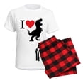 thumbnail image 5 of CafePress - I Love T Rex Women's Light Pajamas - Women's Short Sleeve Print T-Shirt and Pants Light Cotton Pajama Set, 5 of 7