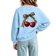 thumbnail image 4 of UKHCCC Boys Girls Cherry Leopard Bow Crewneck Sweatshirt, Oversized Long Sleeve Graphic Pullover for Kids Ages 1-13, Casual Fall Winter Top, 4 of 7