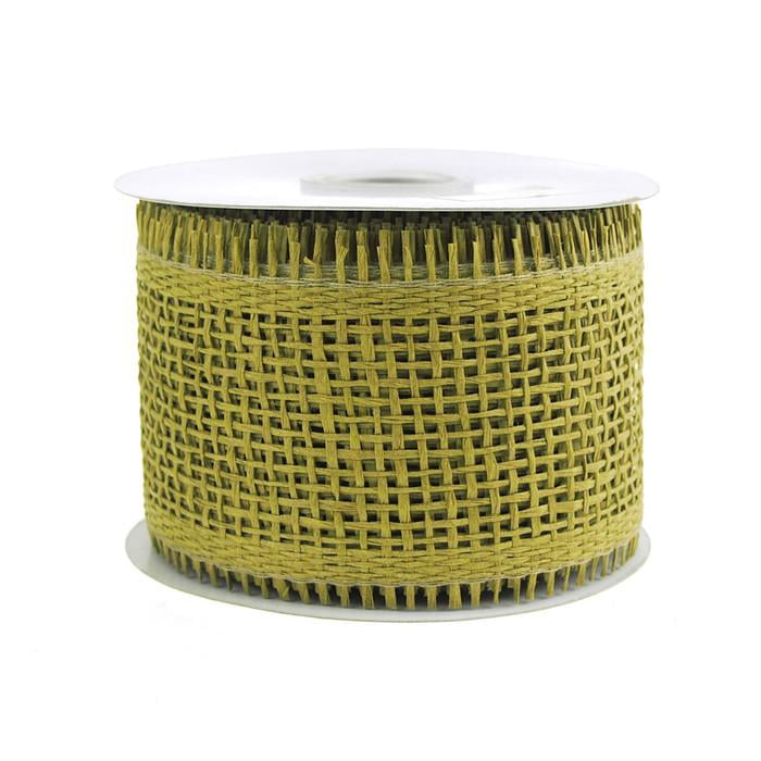 Paper Burlap Mesh Ribbon, 23/4inch, 10yard, Moss Green