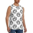 thumbnail image 2 of Pofeuu Black Squirrel Print Men's Muscle T-Shirt, Sleeveless, Muscle Tank, Classic Muscle Tee Top For Men Casual Sleeveless Muscle T-Shirt Trendy Clothes-Small, 2 of 7