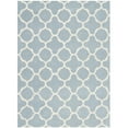 thumbnail image 6 of SAFAVIEH Chatham Jacob Geometric Quatrefoil Wool Area Rug, Blue/Ivory, 4' x 6', 6 of 7