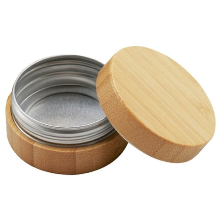 GOOHOCHY Bamboo Bait Storage Box Aluminum Liner Fishing Tackle Box For Worms Portable Fishing Lure Organizer Portable Tackle Box For Outdoor Fishing