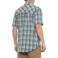 thumbnail image 2 of Filson Men's Short-Sleeve TWIN LAKES SPORT SHIRT (Blue/White/Moss Plaid) (X-Small, XS), 2 of 7
