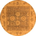 thumbnail image 1 of Ahgly Company Indoor Round Oriental Orange Traditional Area Rugs, 6' Round, 1 of 4