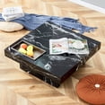 thumbnail image 2 of A modern and practical coffee table made of MDF material with black patterns, 2 of 5
