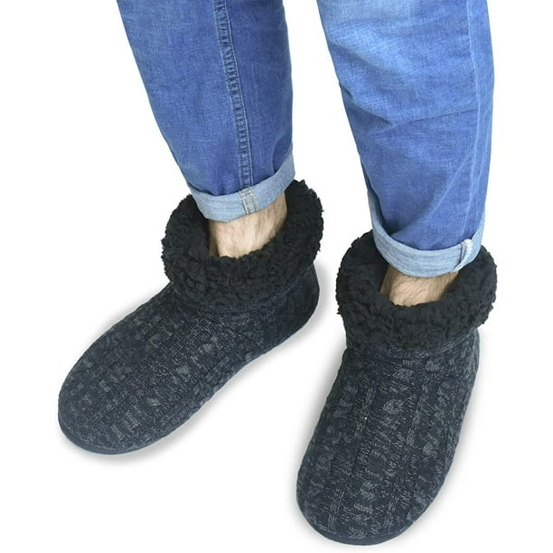 Knitted slipper boots top