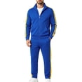 thumbnail image 2 of Admvng Men's 2 Piece Outfits Jacket and Elastic Waist Sweatpants Outfit Sport Casual Matching Suit Daily Workout Outdoor Tracksuit Set, 2 of 8