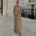 thumbnail image 6 of Women'S 2024 Summer Rope Knot Halter Party Dress Beige One size, 6 of 9