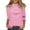 Pink #176, variant on 250th Anniversary USA Womens Shirts 3/4 Sleeve Tshirts Loose USA Flag Print Tops Independence Day Patriotic Pullover 4th of July Celebration Party Round Neck Blouses Blue L
