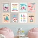 thumbnail image 3 of Muñeco de nieve árbol calcetín negro gato campana regalo Rosa Navidad arte de pared lienzo pintura carteles e impresiones imágenes para decoración de habitación de niños, 3 of 4