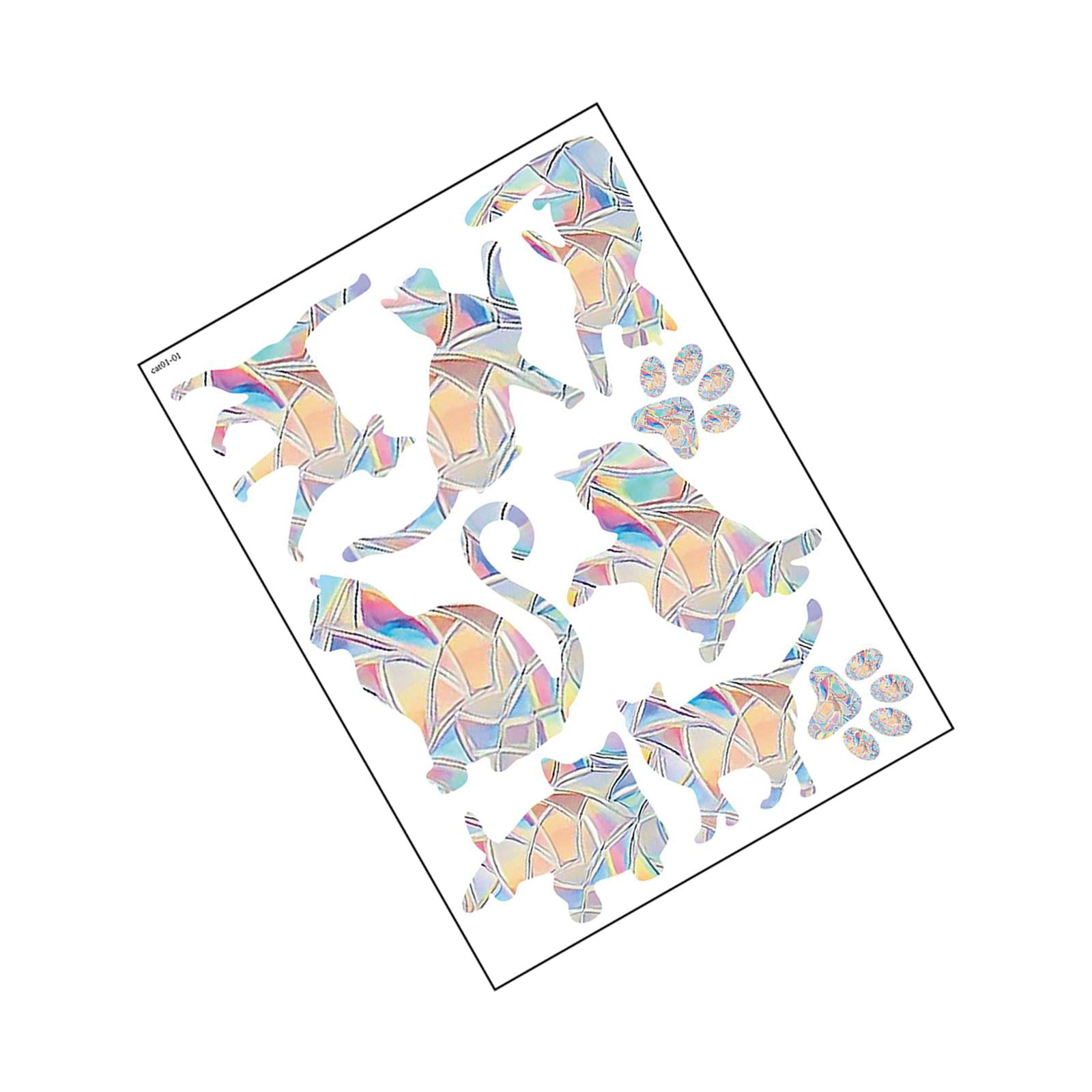  Rainbow Symphony- Rainbow Suncatcher Window Clings, 19  Assorted Gem Shaped Decals, Anti Collision Window Stickers for Birds, Made  in USA