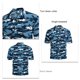 thumbnail image 4 of Camisa de camuflaje de verano XXL, informal, con cuello estampado y botones, de manga corta, para playa, de moda para hombre, 4 of 7