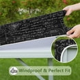 thumbnail image 6 of Math Equations White Symbols Black Pattern Square Fitted Tablecloth with Elastic Edge,Square Table Cover,Washable Elastic Table Cover for Home Kitchen Party Decor 36"x36", 6 of 6