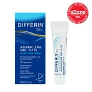 Differin Prescription-Strength Retinoid Acne Treatment Gel for Face with 0.1% Adapalene, Clears & Prevents Acne, Fragrance-Free, 15g Tube