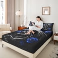 thumbnail image 4 of Castle Fairy Teenagers Gothic Dragon Bed Sheets,Abstract Blue Rose King Sheets, 4 of 7