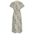 thumbnail image 4 of Qiopertar Vente de Liquidation Mode Robe à Manches Courtes Col en V Imprimée Tempérament Printemps/été pour Femmes Offres de la Semaine Moins de 5$, 4 of 7