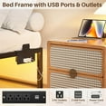 thumbnail image 5 of Homieasy Metal Bed Frame with Charging Station and LED Lights, 14 Inch Queen Size Platform Bed Frame with Non-Slip Mattress Gaskets, Sturdy Steel Slats, No Box Spring Needed, Easy Assembly, 5 of 8