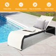 thumbnail image 4 of Gymax Chaise Longue Inclinable en Rotin Réglable avec Coussin pour Terrasse Extérieure, 4 of 10