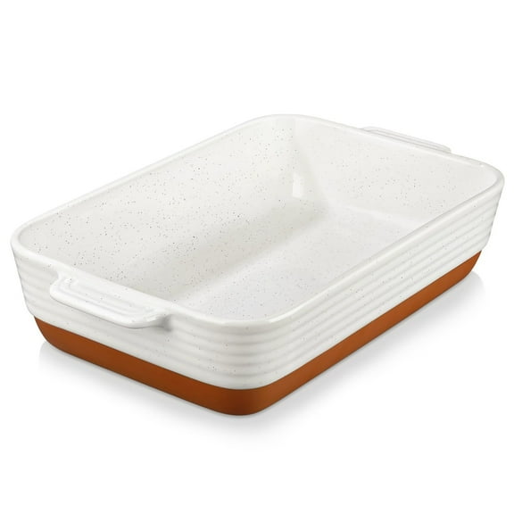 Baking Dish 4.8 Qt Ceramic Casserole & Lasagna Pan, 9x13 Inch Deep Rectangula...