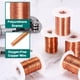 thumbnail image 3 of Uxcell Alambre Magnético 34 AWG, Alambre de Cobre Esmaltado de 34 Calibres, Alambre de Bobina Magnética de 4 oz para Transformador, Motor, Eléctrico, 155C(311F), 3 of 5