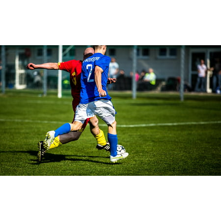Canvas Print Soccer Football Clip Duel Football Boots Opponents Stretched Canvas 10 x