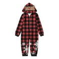 thumbnail image 3 of Meichang Christmas Pajamas Matching Family Hooded Onesie Long Sleeve Front Zipper with Christmas Print Loungewear, 3 of 5