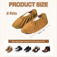 thumbnail image 2 of Uxcell Reusable Shoe Covers, (12 Inch, Light Brown) (2 Pairs), Non-Slip Shoe Protectors Covers Polyester Washable Foot Boot Covering, Suit for - Indoors/Households/Laboratory, 2 of 6