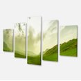 thumbnail image 2 of Meadow under Clouds Panorama - Landscape Canvas Art Print, 2 of 3