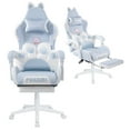 thumbnail image 2 of Waleaf Gaming Chair with Cat Paw Lumbar Cushion and Cat Ears for Girls, Reclining Office Computer Chair with Footrest for Adults, Teens, 2 of 6